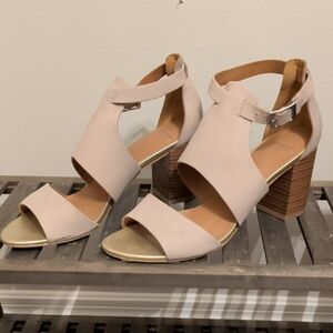 Vagabond Creamy Grey Block Heel Sandals Size 41